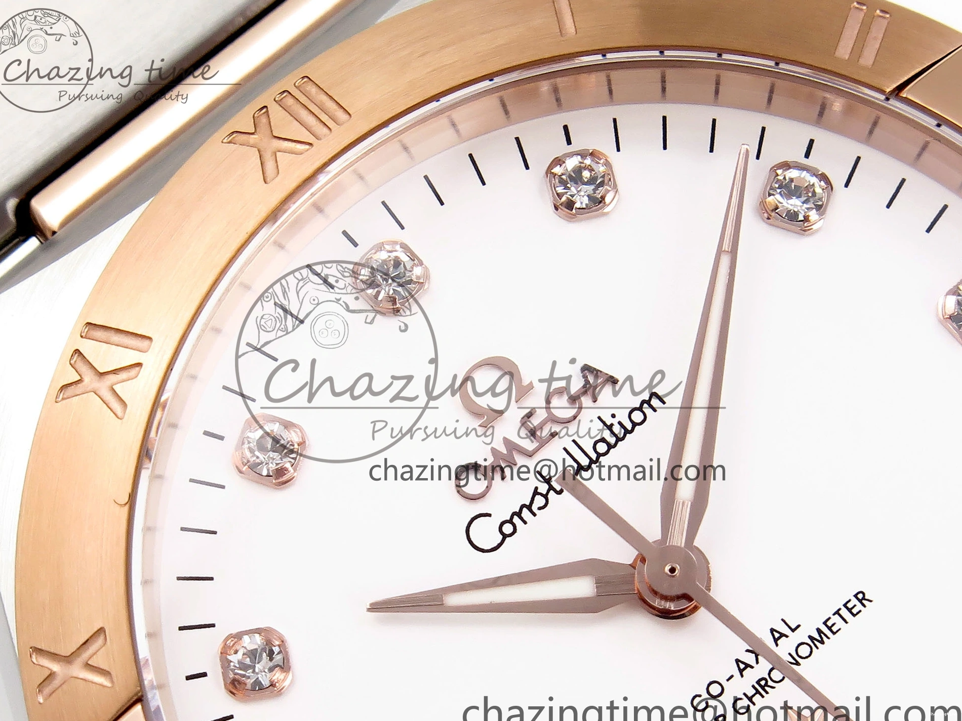 0511 Constellation 39mm SS RG ASWF 1:1 Best Edition White Diamonds Dial on SS RG Bracelet A Minimalist 7772